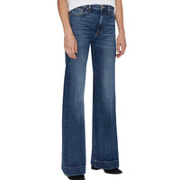 7 For All Mankind - Jeans a zampa a vita alta colore blu
