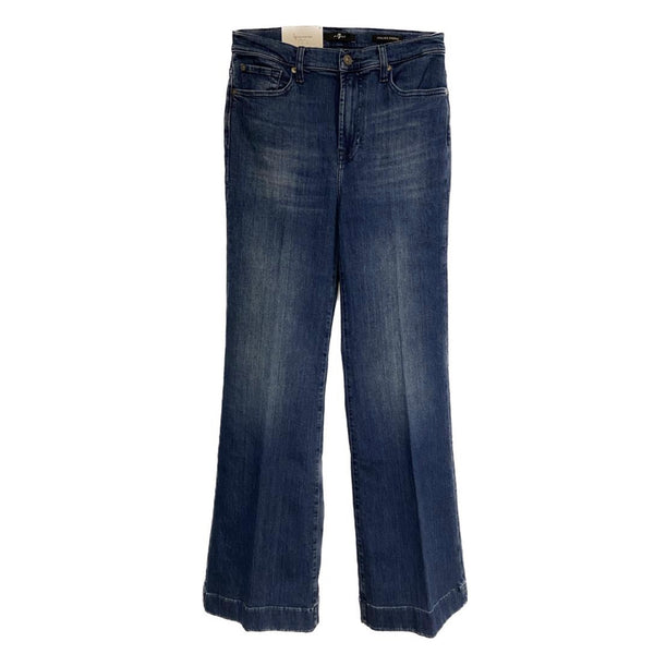 7 For All Mankind - Jeans a zampa a vita alta colore blu