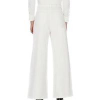 7 For All Mankind - Jeans a zampa a vita alta colore bianco